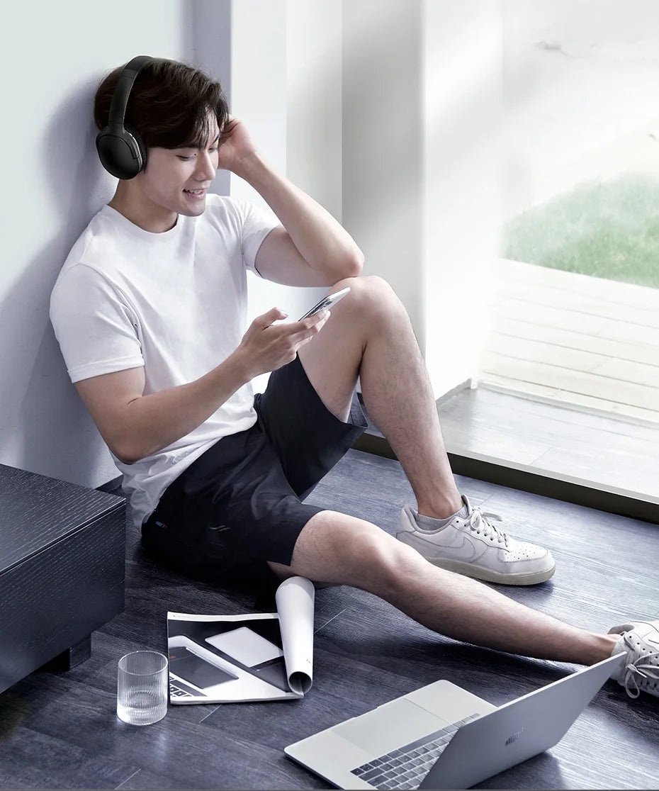 Baseus D02 Pro Wireless Headphones Bluetooth Earphone 5.3 Foldable Headset Sport Over the Ear Headphone Gaming Bluetooth Earbuds RELUX.STORE