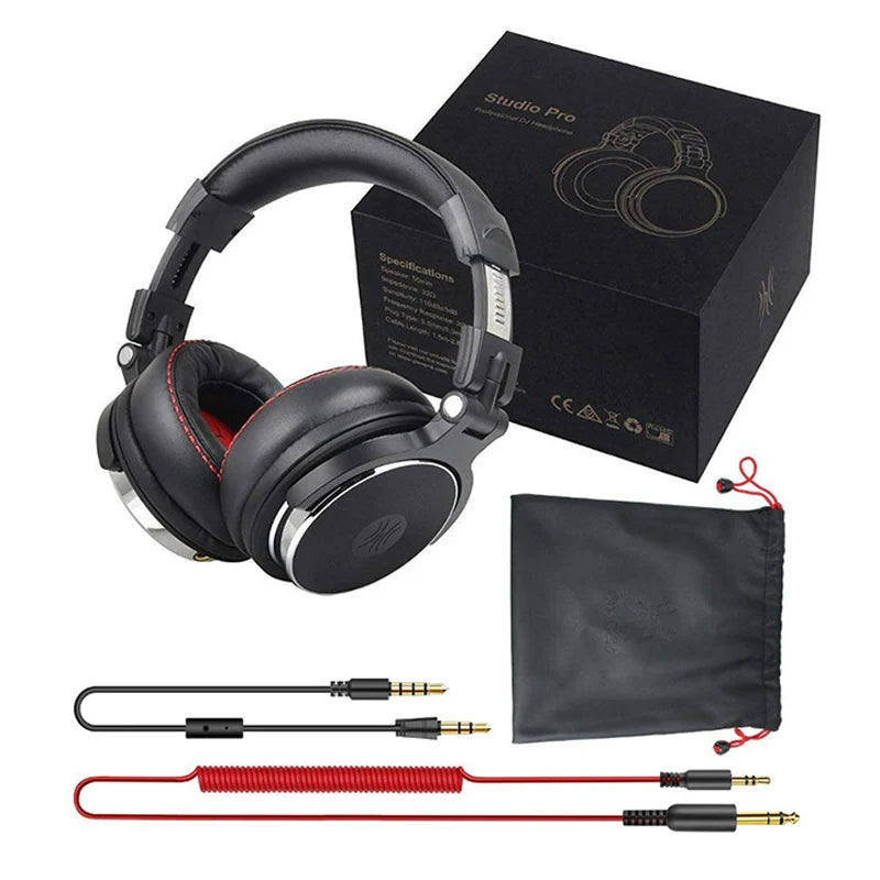 Oneodio Wired Headphones Professional Studio DJ Headphone With Microphone Over Ear Hi-Res Headset Monitoring For Music Phone RELUX.STORE