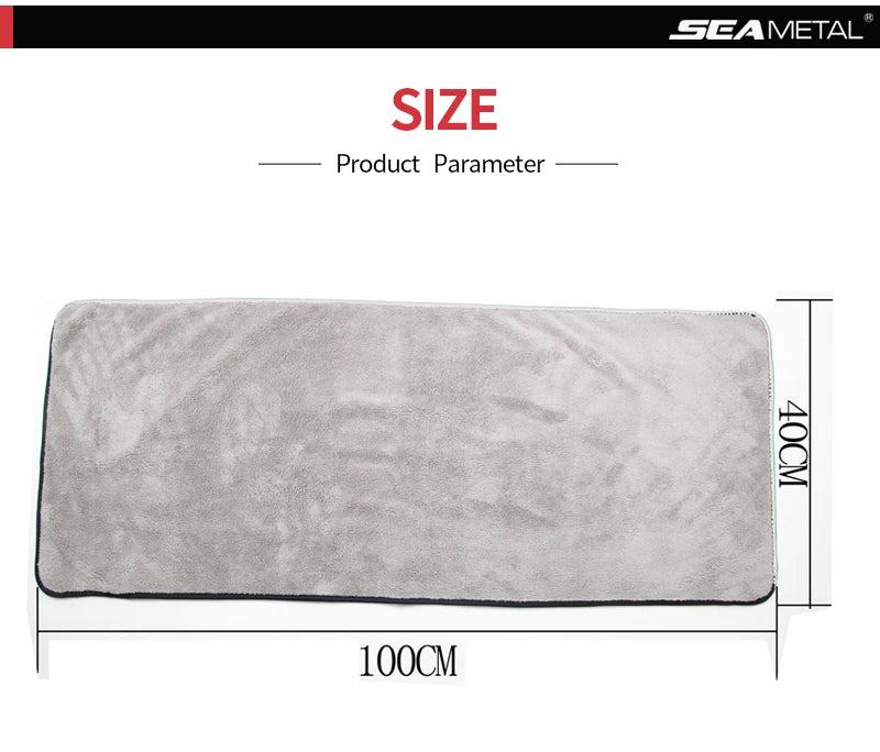SEAMETAL Multi Sizes Car Microfiber Towel Upgraded Ultra-Soft Auto Drying Cleaning Cloth Super Absorbent Scratch-Free Towels