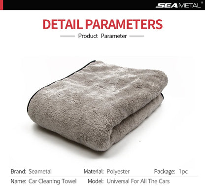 SEAMETAL Multi Sizes Car Microfiber Towel Upgraded Ultra-Soft Auto Drying Cleaning Cloth Super Absorbent Scratch-Free Towels