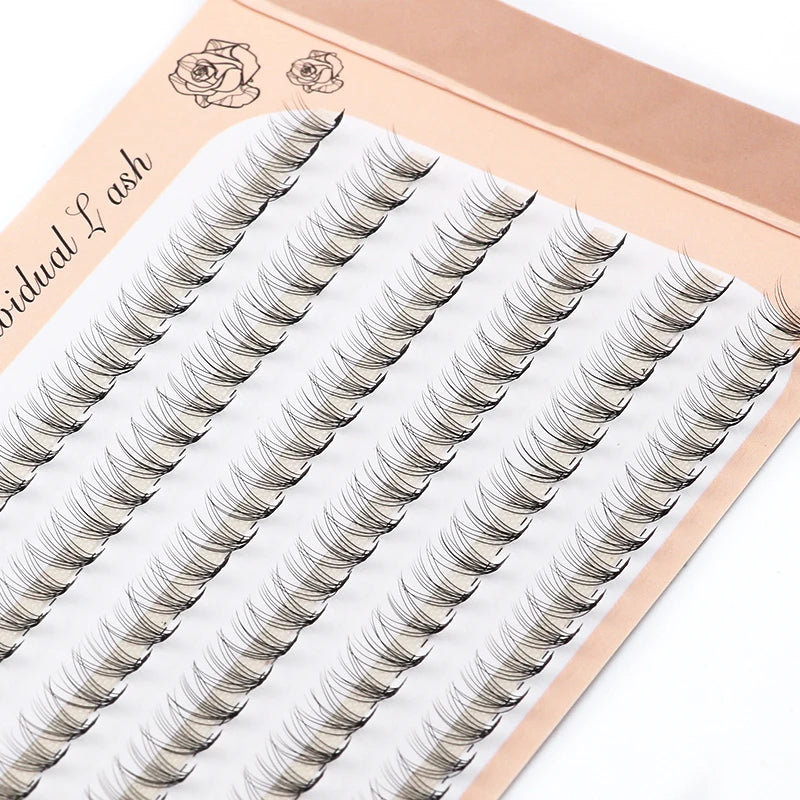 6 Rows 120 Bundles Eyelash Extension Natural Russian Volume Faux Cils Eyelashes Individual 10/20/30D Cluster False Lashes Makeup RELUX.STORE