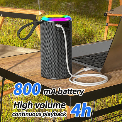 High Quality Portable Wireless RGB LED Subwoofer Speakers Outdoor Use Mini Bluetooth Speaker