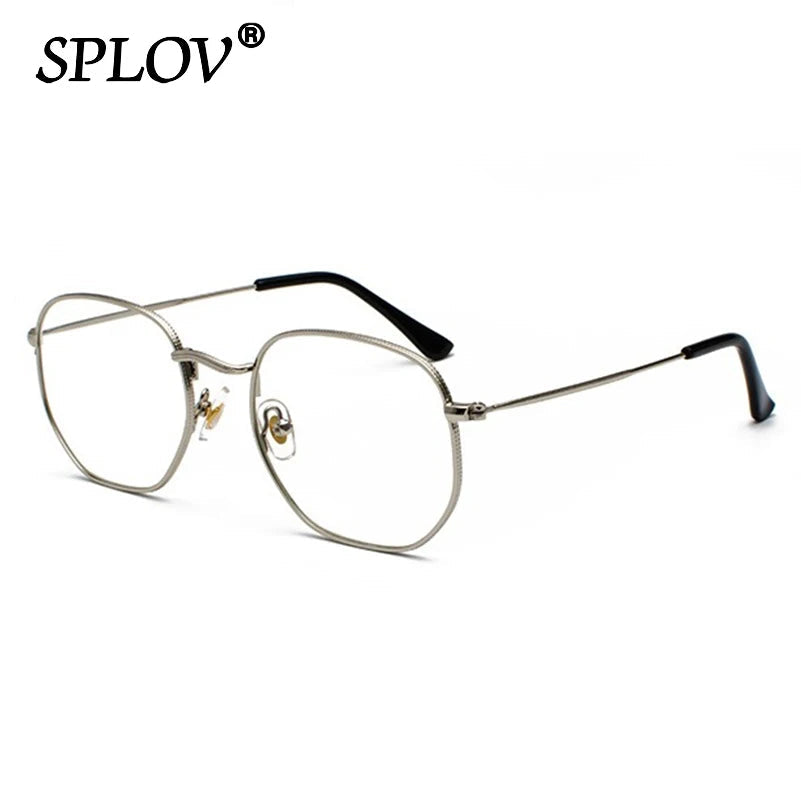 Hexagon Men Women Sunglasses Square Polygon Sun Glasses Brand Designer Retro Shades Metal Frame Eyewear TOP UV400 de sol hombre RELUX.STORE