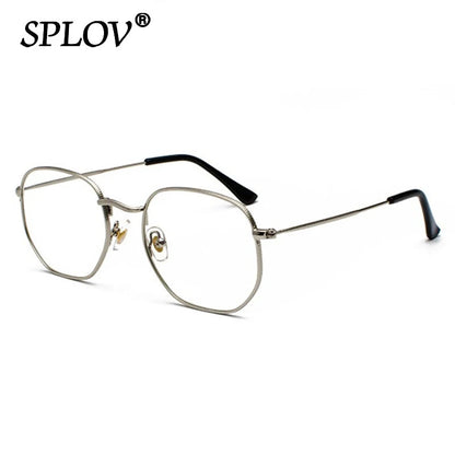 Hexagon Men Women Sunglasses Square Polygon Sun Glasses Brand Designer Retro Shades Metal Frame Eyewear TOP UV400 de sol hombre RELUX.STORE