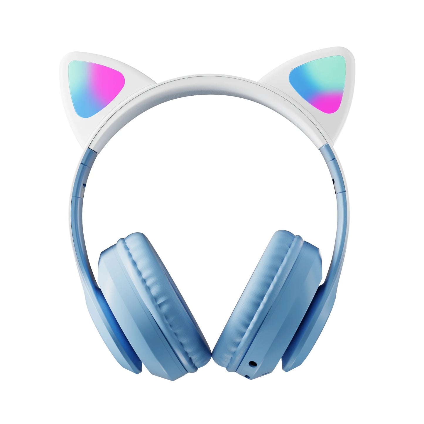 Wireless Headphones RGB Cute Cat Girls Kids Gift Headset with Microphone Stereo Music Gaming Earbud Control Lights Earphone