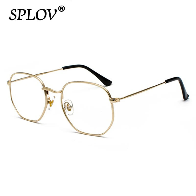 Hexagon Men Women Sunglasses Square Polygon Sun Glasses Brand Designer Retro Shades Metal Frame Eyewear TOP UV400 de sol hombre RELUX.STORE