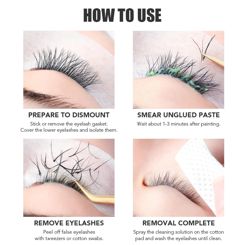 NATUHANA Eyelash Glue Remover Quick Unloading Adhesive Professional Cream Remover for Eyeslashes de pestaña Makeup Tools RELUX.STORE
