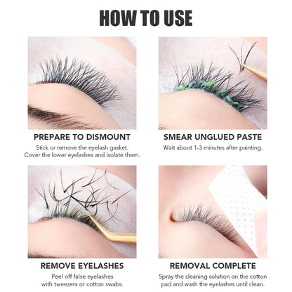 NATUHANA Eyelash Glue Remover Quick Unloading Adhesive Professional Cream Remover for Eyeslashes de pestaña Makeup Tools RELUX.STORE
