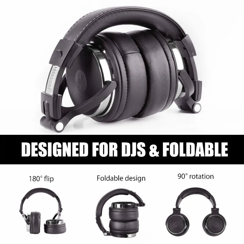 Oneodio Wired Headphones Professional Studio DJ Headphone With Microphone Over Ear Hi-Res Headset Monitoring For Music Phone RELUX.STORE