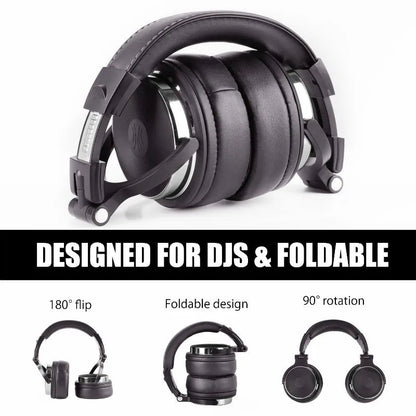 Oneodio Wired Headphones Professional Studio DJ Headphone With Microphone Over Ear Hi-Res Headset Monitoring For Music Phone RELUX.STORE