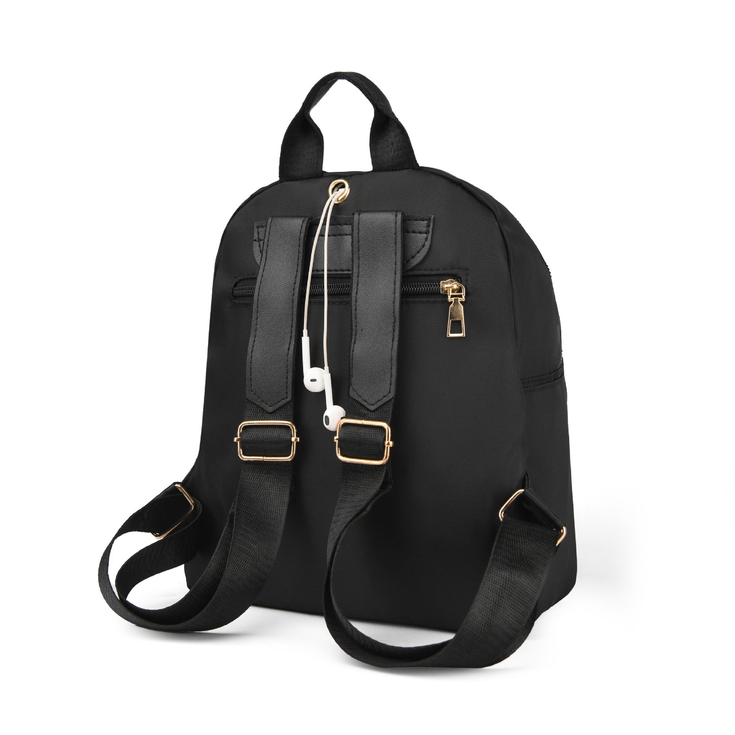 Simple Pu Black Large Capacity Backpacks Women Travel Bag Solid Harajuku Student Schoolbag Backpack Unisex Bags High Street
