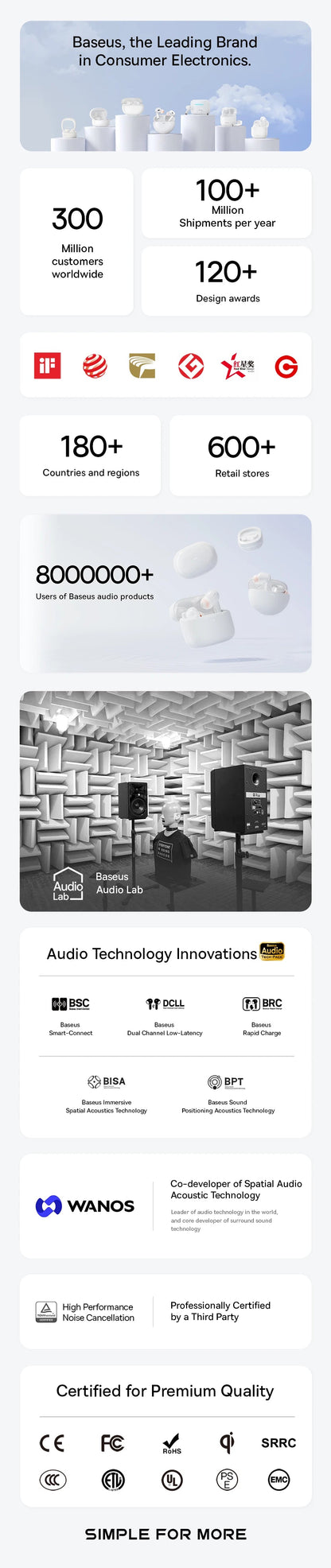 Baseus Bowie E16 Wireless Earphones Bluetooth 5.3 TWS Earbuds IPX4 Waterproof Earphone 30H Playtime 13mm Driver HIFI Headphones RELUX.STORE