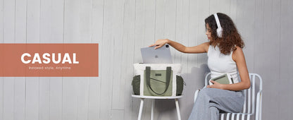 LOVEVOOK Tote Bag for Women, Puffer Bag and Work Bags with Zipper for Travel, Daily, School, Quilted Nurse Shoulder, 2pcs