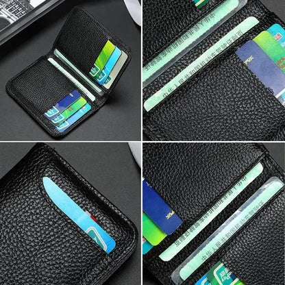 Portable Super Slim Soft Wallet for Men PU Leather Mini ID Credit Card Wallet Purse Card Holders Wallet Thin Small Short Wallets RELUX.STORE