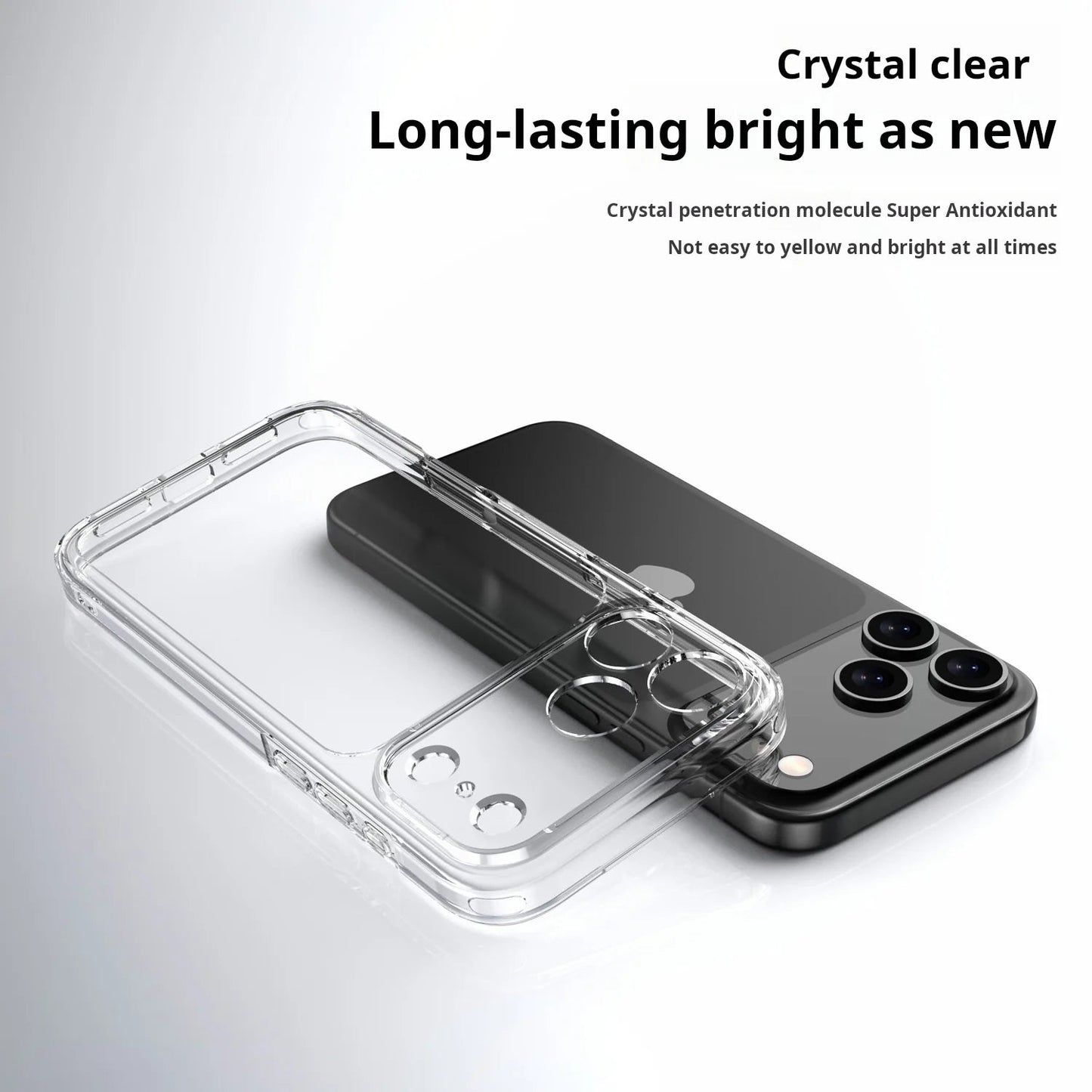 Luxury Hybrid Transparent Shockproof Phone Case For iPhone 17 Pro Max 17 Air 17Pro Max Clear Hard Acrylic Protective Back Cover RELUX.STORE