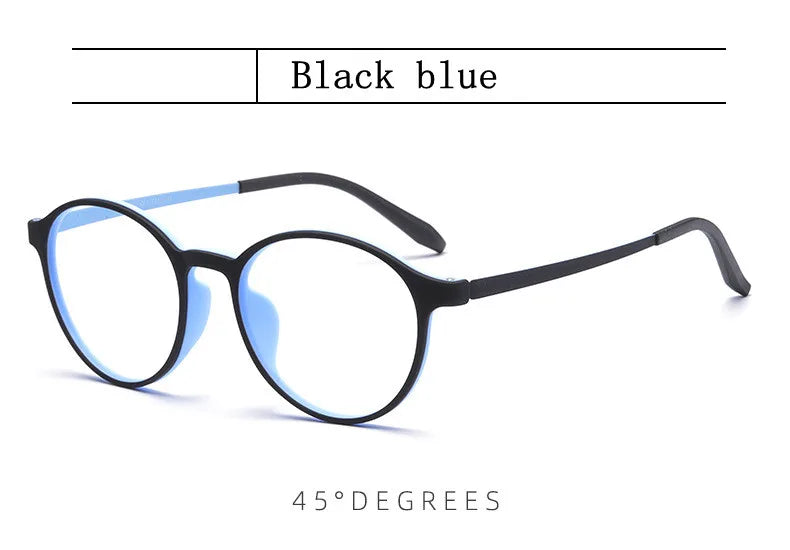 Ultralight Titanium Alloy TR90 Reading Glasses For Men And Women Retro Round Anti blue Light Presbyopia Glasses 0 +100 +150 +250 RELUX.STORE