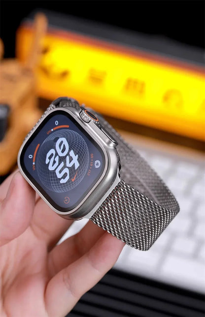 Milanese Loop Strap For Apple Watch Band Ultra 2 49mm 46mm 45mm 44mm 42mm Stainless Steel Metal for iWatch Series 10 9 8 7 6 5 4