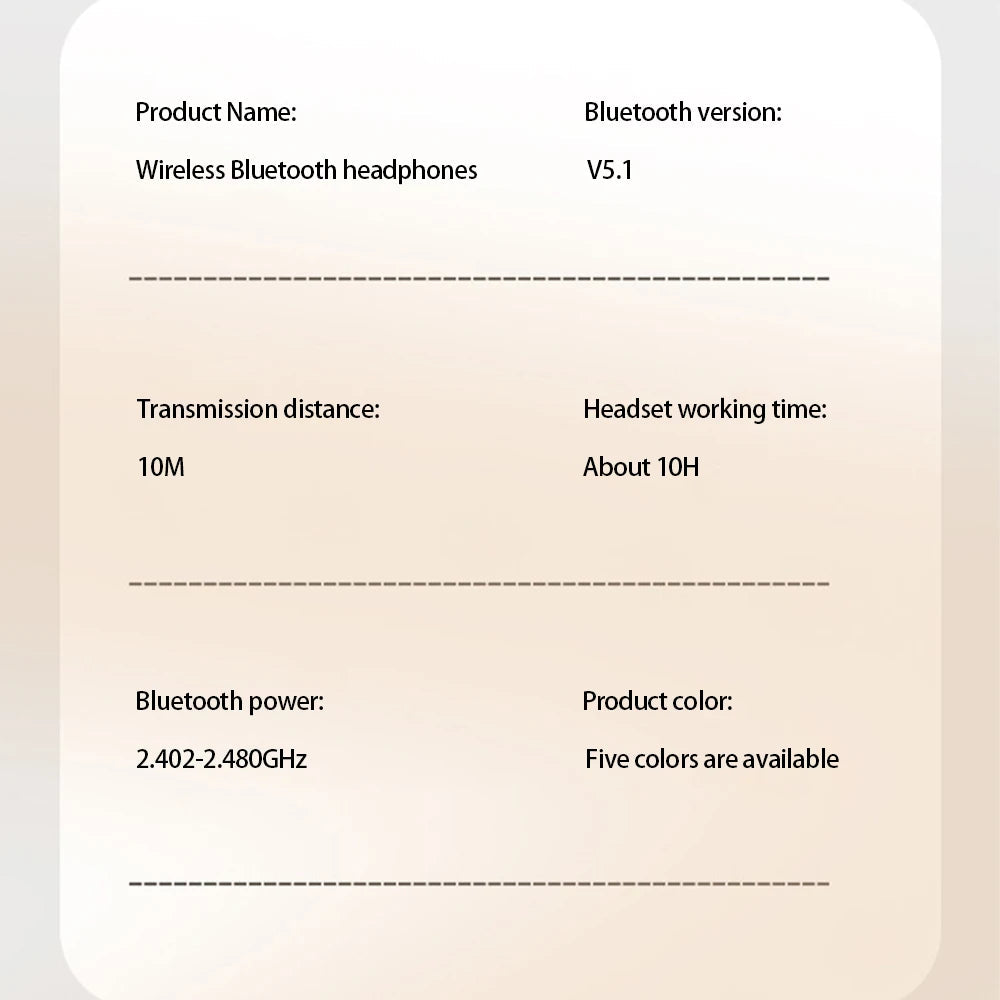 P9 Wireless Bluetooth Headset Outdoor Sports Gaming Wireless Headphones with Mic Noise Cancelling Earbuds Bluetooth Earphones RELUX.STORE