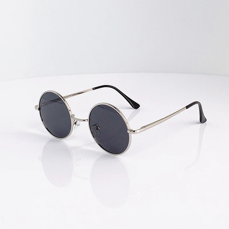 Retro Vintage Round Polarized Sunglasses Men Brand Designer Sun Glasses Women Alloy Metal Frame Black Lens Eyewear Driving UV400 RELUX.STORE