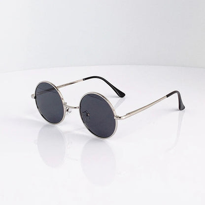 Retro Vintage Round Polarized Sunglasses Men Brand Designer Sun Glasses Women Alloy Metal Frame Black Lens Eyewear Driving UV400 RELUX.STORE