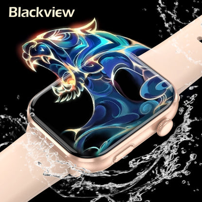2025 Blackview R60 Bluetooth Call Smartwatch for Men Women 1.96'' AMOLED HD Screen Blood Oxygen Health Monitoring Fitness Watch