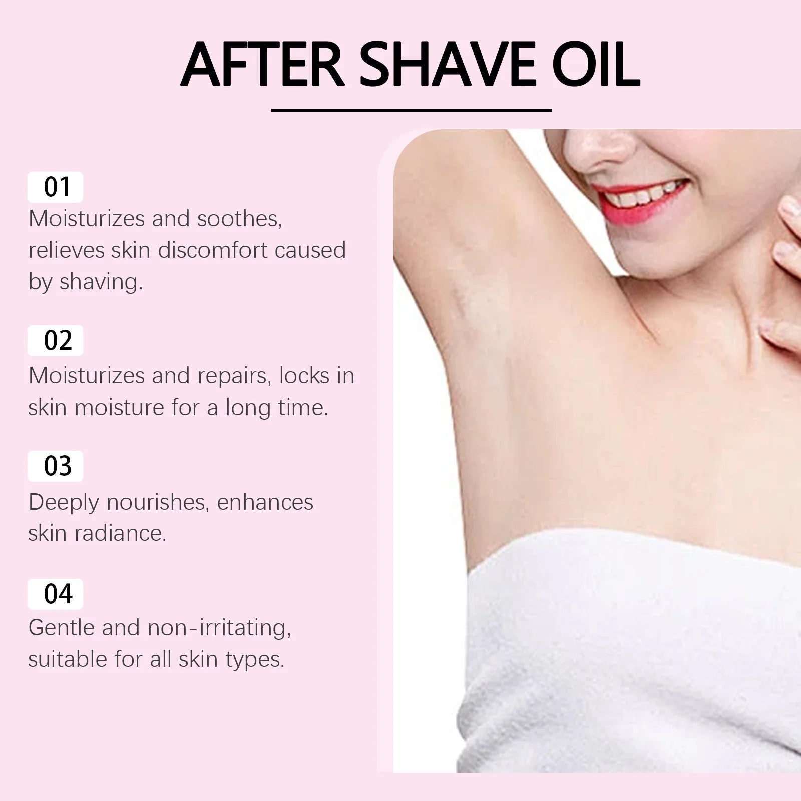 Strawberry Vanilla After Shave Oil Women For Smooth Skin Soft Serve After Shave Oil Shave Oil Prevent Ingrown Hairs & Dryness RELUX.STORE
