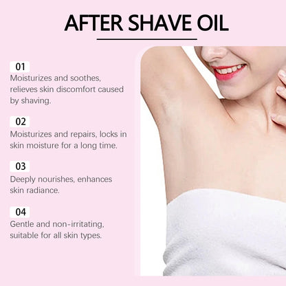 Strawberry Vanilla After Shave Oil Women For Smooth Skin Soft Serve After Shave Oil Shave Oil Prevent Ingrown Hairs & Dryness RELUX.STORE