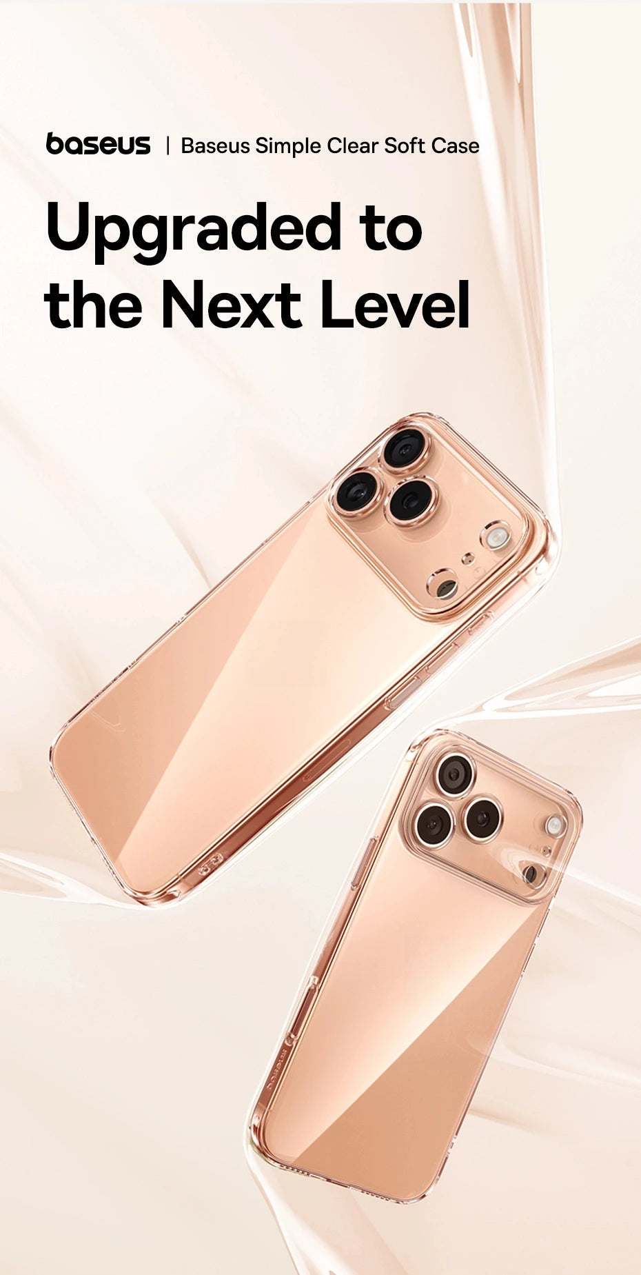 Baseus Clear Case For iPhone 17 Pro Max Soft TPU Case For iPhone 17 Air Anti-drop Ultra Thin Cover For iPhone 16 15 Pro Max Case RELUX.STORE