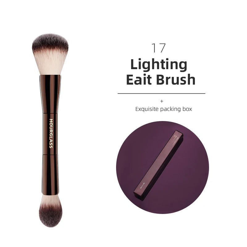 Hourglass Makeup Brush All Kinds Eyeshadow Foundation Concealer Powder Bronzer Blusher Eyeliner Retractable Professional Brushes RELUX.STORE