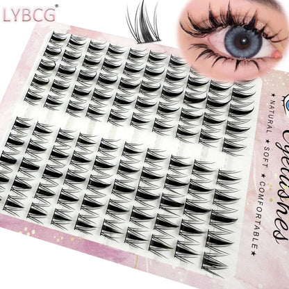 High-Capacity Individual Lashes 12/13/14mm Cluster Lashes Fluffy Natural Look DIY Eyelash Extension False Eyelashes Makeup RELUX.STORE