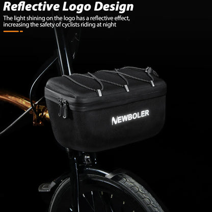 NEWBOLER Folding Bike Handlebar Bag Multi-functional Brompton Bag Bike Front Bag Bike Basket Bag For Brompton Folding Bike
