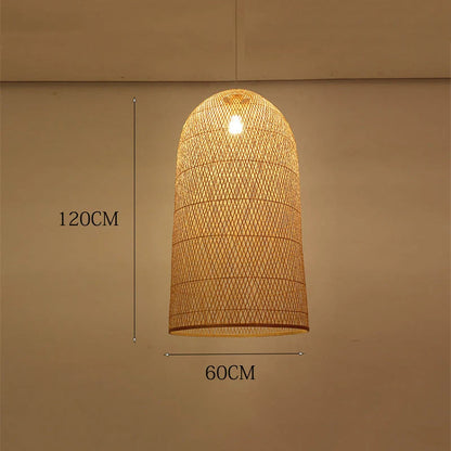 New Chinese Bird's Nest Lampshade Chandelier Hotel Restaurant Staircase Japanese Tatami Rattan LED Bamboo Furniture Decoration RELUX.STORE