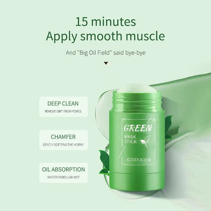 40g Remove Blackhead Green Tea Solid Mask Cleans Pores Stick Facial Blemish Black Dots Shrink Pores Korean Skin Care Cosmetics RELUX.STORE