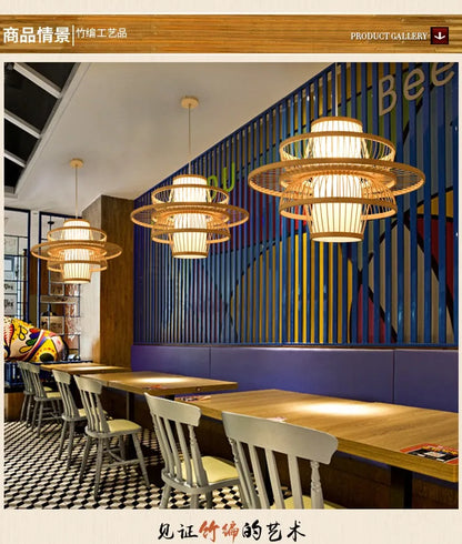 Nordic Chandelier Pendant Lights Lustre Bamboo Luxury Chandelier Pendant Lights Home Decoration Indoor Lighting Las Luces LLPL