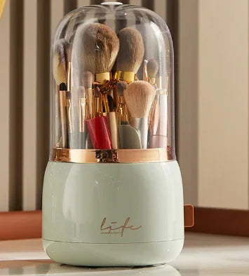 360° Rotating Makeup Organizer Brush Holder Cosmetic Storage Box Pen Case Lipstick Organizer - Clear Plastic Makeup Storage RELUX.STORE
