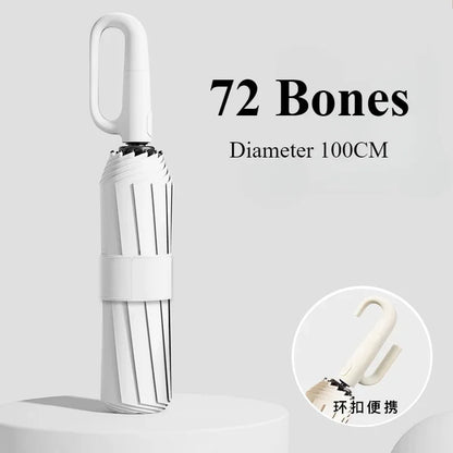 Strong Windproof Automatic Umbrella Sunshade UV Protection Folding Men's Umbrella Buckle Rain Large Parasol for Women