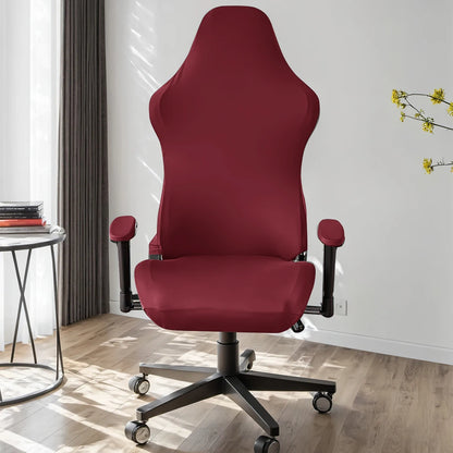 4pcs/set Elastic milk silk water and electricity resistant competitive chair cover, internet cafe gaming hall chair cover