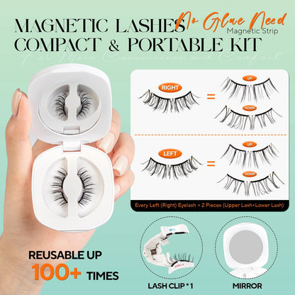 VYRILA Soft Magnetic Eyelashes No Glue Needed Reusable Natural Look 3D Lashes Easy Apply Soft Magnetic Lashes Kit for Eye Makeup RELUX.STORE