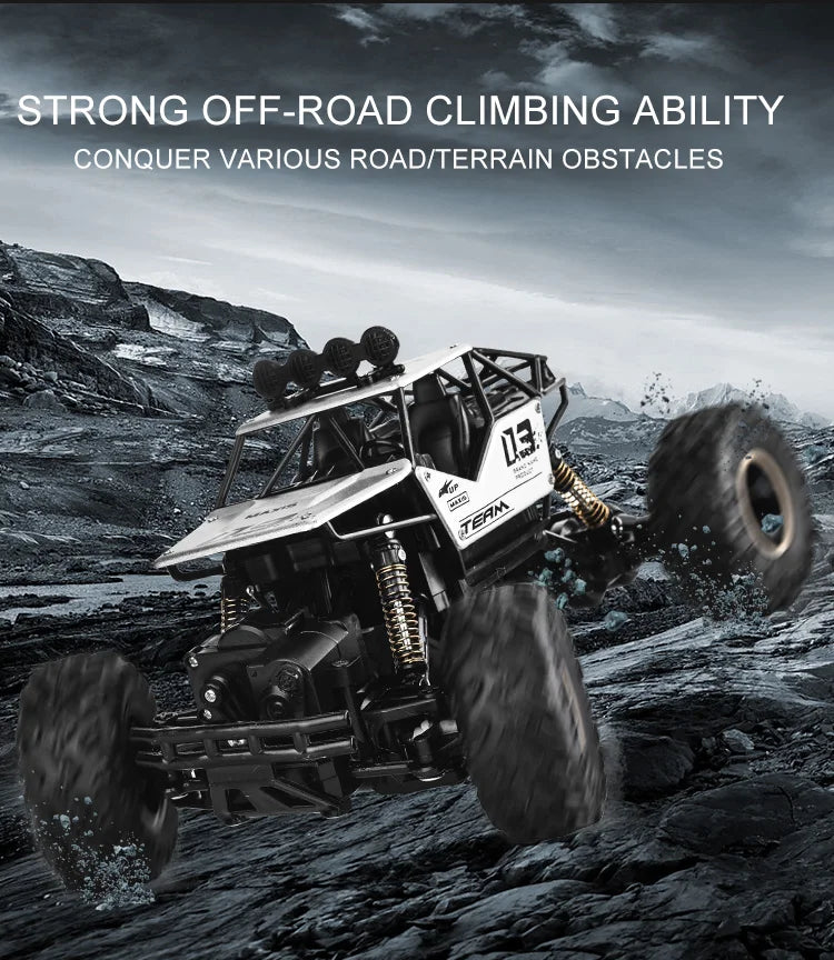 RC Cars Remote Control Car 1:12/16 Off Road Truck Metal Shell LED Headlights Offroad Monster RC Trucks 4WD All Terrain Toys Kids