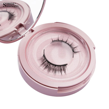 2 Pairs Magnetic Eyelash Natural Look Fluffy False Eyelashes Reusable Magnetic Eyelash Set with Applicator No Glue Need Makeup RELUX.STORE