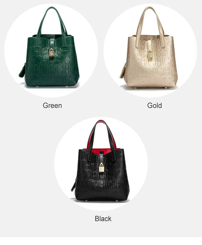 Classic Simple Solid Color Women's New 2024 Large Capacity Handbag Letter Element Women's Handbag RELUX.STORE