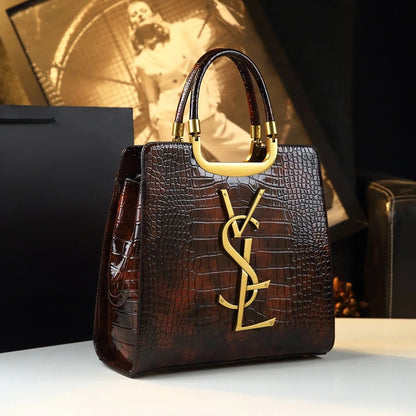 High-grade light luxury handbag 2024 new autumn and winter fashion Tote bag women's crocodile print single shoulder crossbodybag RELUX.STORE