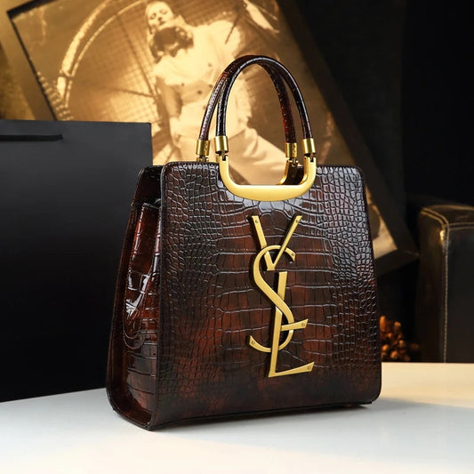 High-grade light luxury handbag 2024 new autumn and winter fashion Tote bag women's crocodile print single shoulder crossbodybag RELUX.STORE