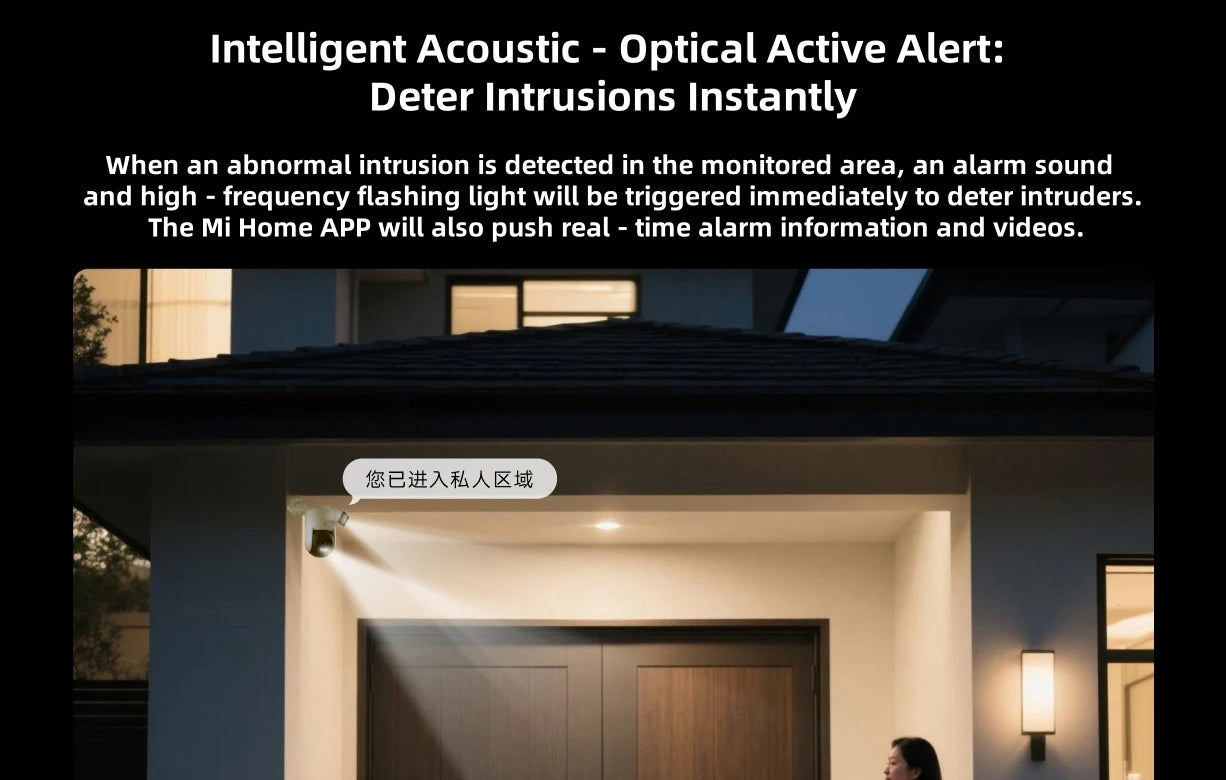 Xiaomi Outdoor Camera 4 Dual-Lens 3K  360° PTZ Auto Tracking AI Human Detection IP66 Color Night Vision｜Remote Monitoring ﻿