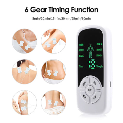 EMS Pulse Electric Muscle Stimulator Back Neck Body Massager Tens Acupuncture Meridian Physiotherapy Digital Massage Tools RELUX.STORE
