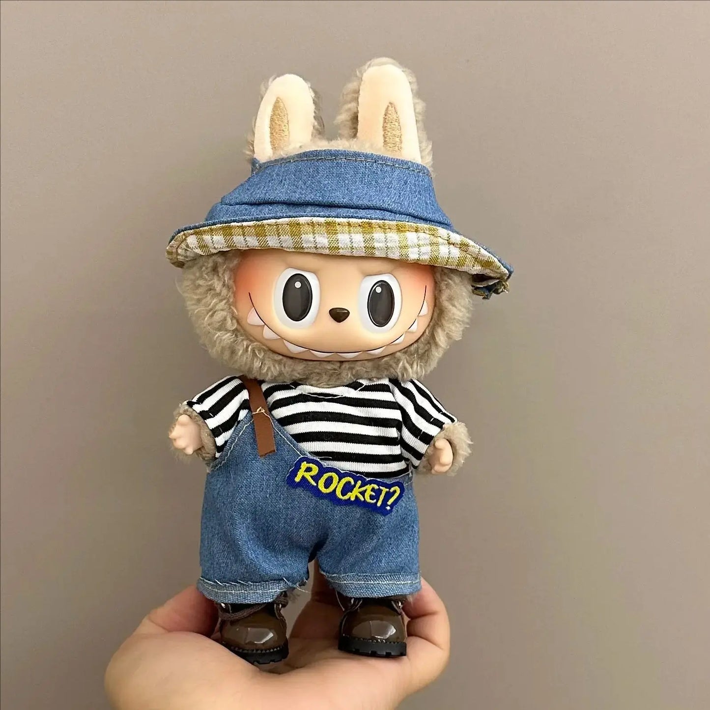 Labubu Clothing Popular New Products Fashion Velcro 17cm Doll Cute Dress Casual Set Skirt Plush Toy Clothing
