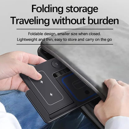 Foldable Phone Wireless Charger Station For iPhone 16 15 14 13 12 Pro Max Apple Watch 10/9/8/7/6 AirPods 3/2 Fast Charging Dock