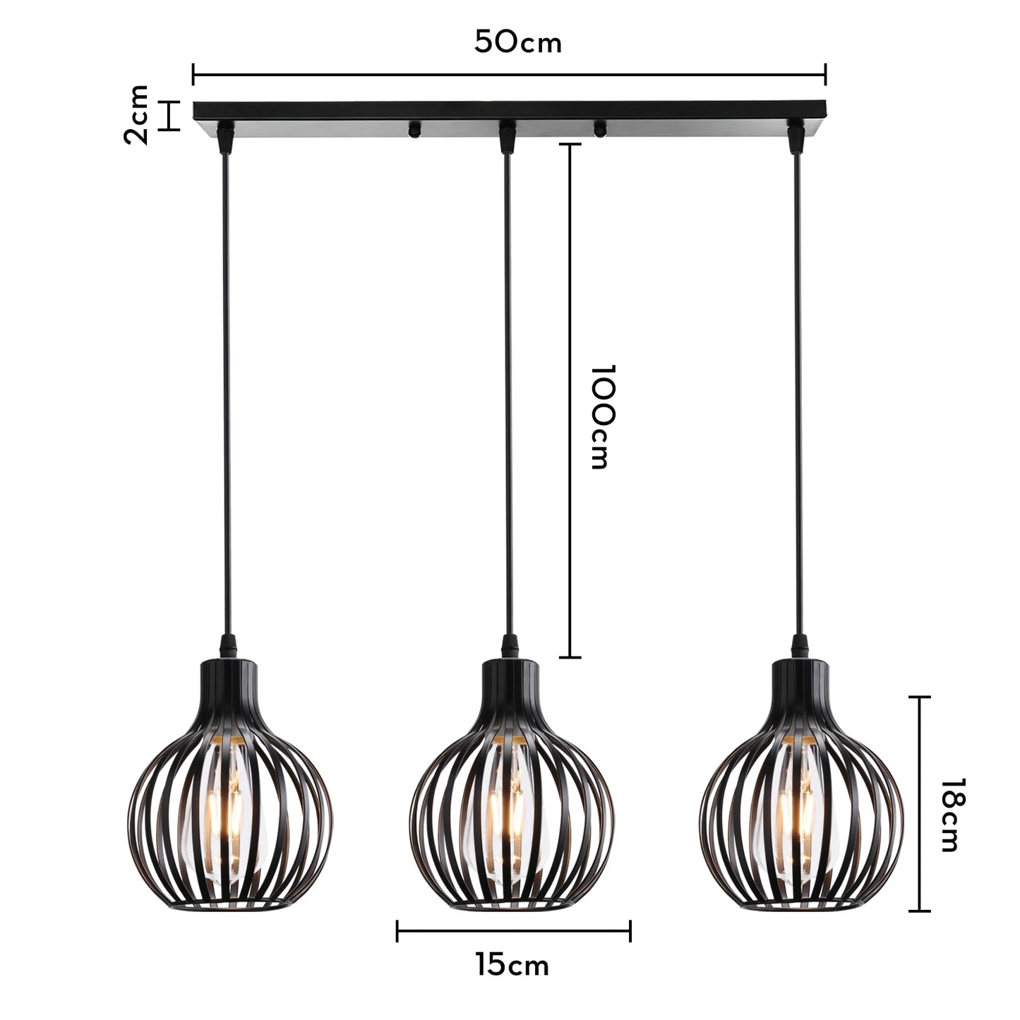 Retro Industrial Pendant Lamp Shade Geometric Modern Iron Lampshade Restaurant Hanging Light Creative Corridor Lighting Fixture