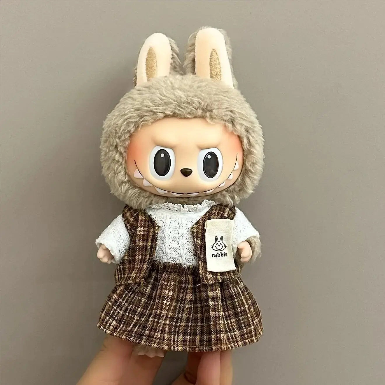 Labubu Clothing Popular New Products Fashion Velcro 17cm Doll Cute Dress Casual Set Skirt Plush Toy Clothing