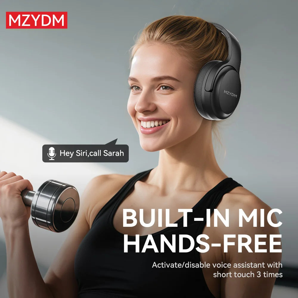 MZYDM DJ16 Foldable Wireless Headphones, Bluetooth Stereo Earphones Super Bass With Mic Noise Cancelling Headset For Iphone PC